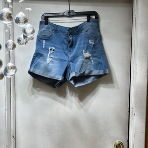 Wax jeans shorts